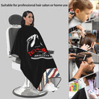 Custom Barber Cape for Men Personalized Professional Hair Cutting Cape with Text for Home Salon Barbershop