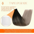 Full Shine Tape in Hair Extensions Human Hair Off Black Ombre Ash Blonde 12Inch Silky Straight Tape Extensions Balayage Real Human Hair Tape in Extensions Seamless Skin Weft 30G 20Pcs