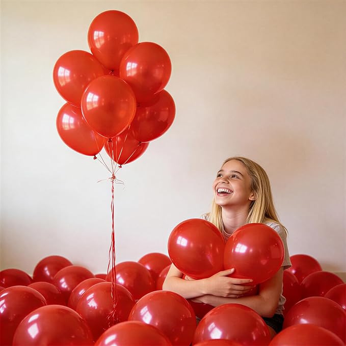 154 PCS of Red Balloons in Different Sizes - Image 5