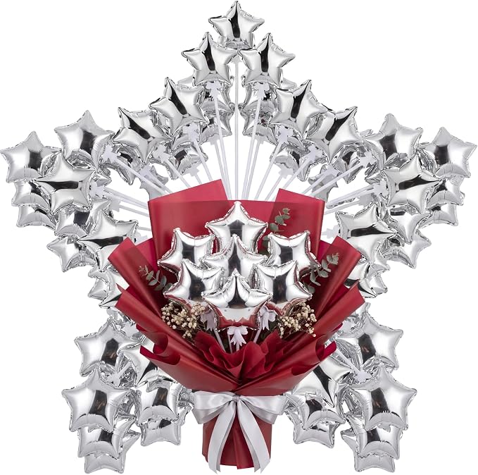 30 Pcs Mini Star Self Inflatable Balloons Bulk by Chitidr
