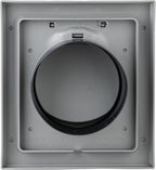 NO-PEST VENT, Exclusive Dual Door Dryer Vent Cover Outdoor 4 inch with Collar, Made in USA w Highest UV Resistant Plastic in any Outdoor Vent Cover (Slate Grey, 4" Plastic WIth Collar)