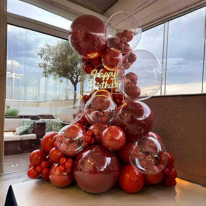 Ruby Red and Black Balloons Arch Kit - Image 4