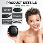 Mini Straightener Brush, Rechargeable Portable Hair Straightener Brush, 3-Speed Temperature Control, Anti-Scald Shell, Lightweight and Portable for Home Travel Gift (Black)