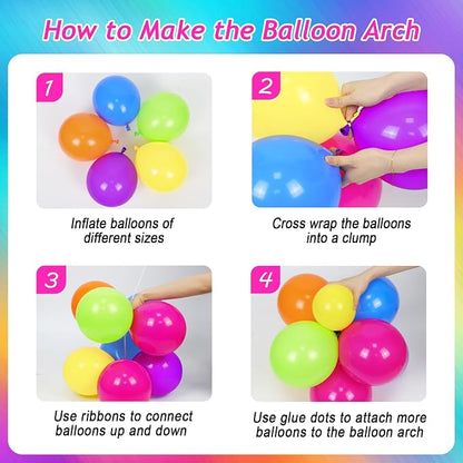 131pcs Neon Balloon Arch Kit - Image 3