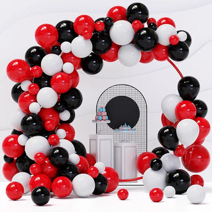 Red and Black Balloons, New Year, Graduation Decorations | 120pcs Red White and by YMSZ