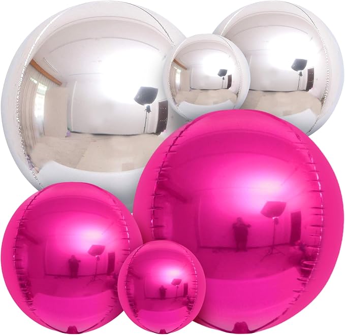 KatchOn Hot Pink and Silver Balloons by KatchOn