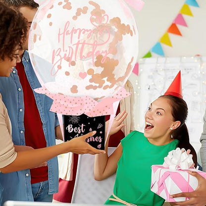 UQM Birthday Money Box for Cash Gift Pull, Funny Pull Money Balloon Box | Happy - Image 4