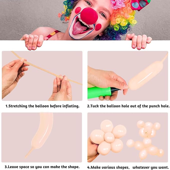 Nude Long Balloons Premium 260 Twisting Animals Magic Balloons - Image 5