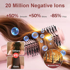 9-in-1 Multi Hair Styler | Air Styling & Drying System | Powerful Blow-Dry Brush | Heat Damage-Free | L/R Automatic Wrap Curlers, Oval Comb, Round Brush, Comb, Flat Nozzle & Storage Pouch