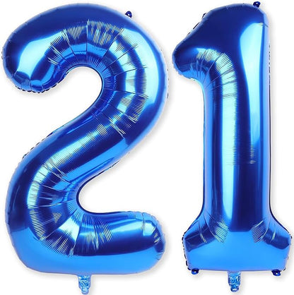 Navy Blue 21st Birthday Balloons by KAINSY