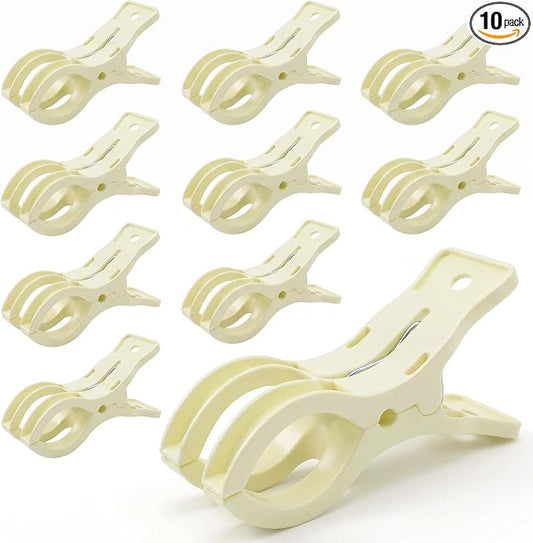 Putros 10 Pack Balloon Arch Clips 3.5 Inch Beige Spring Clamps by Putros
