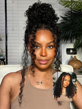 Julia Hair Bye Bye Knots Glueless Wig Curly Pre Cut Lace Front Wigs Human Hair for Women 12A Upgrade 7x5 Lace Closure Wig Pre Plucked with Pre Bleached Knots Put on and Go Natural Color 20 Inch