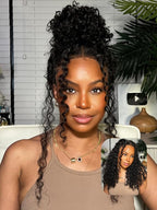 Julia Hair Bye Bye Knots Glueless Wig Curly Pre Cut Lace Front Wigs Human Hair for Women 12A Upgrade 7x5 Lace Closure Wig Pre Plucked with Pre Bleached Knots Put on and Go Natural Color 16 Inch