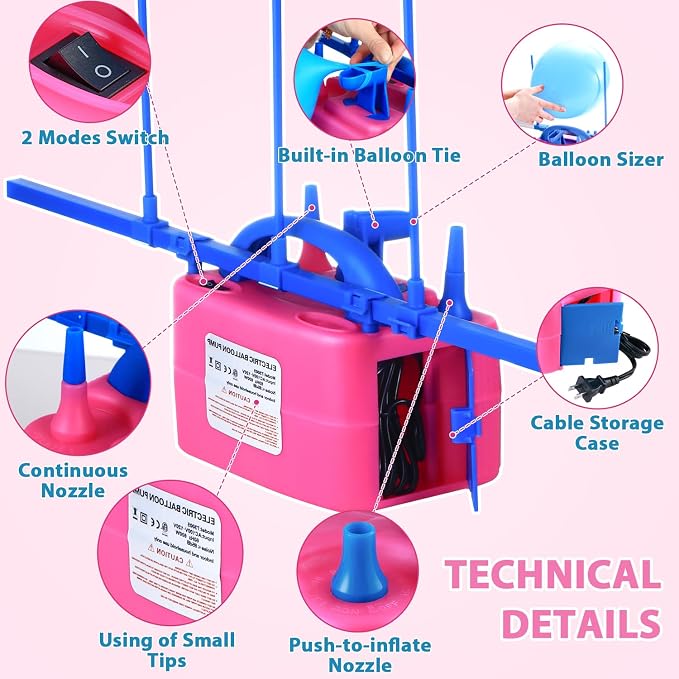 Balloon Pump Electric, Electric Air Pump Replace Manual Balloon Hand Pump - Image 8