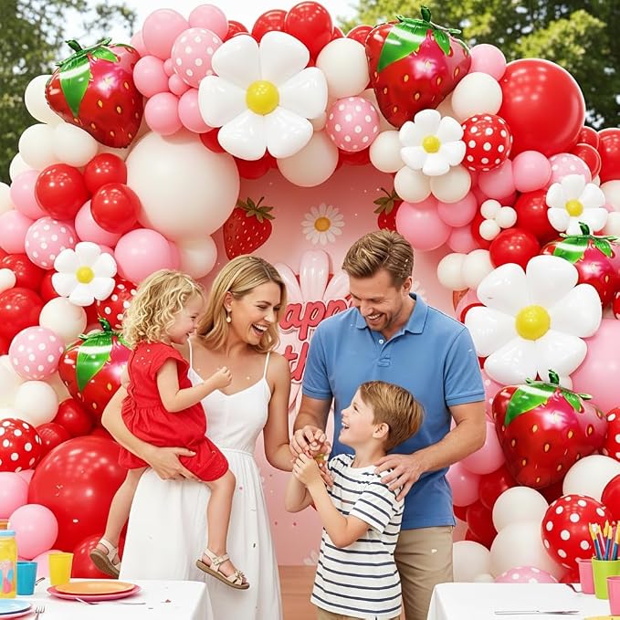 Strawberry Balloon Arch Kit 188Pcs - Image 5