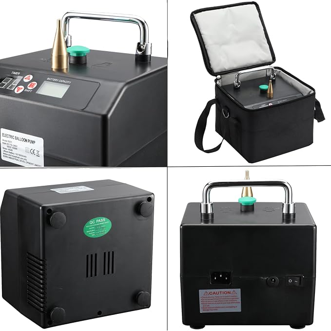 Electric Air Inflator Digital Timer Electric Balloon Inflator Machine, Portable - Image 6