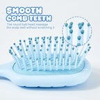 Mini Hair Bursh for Women Men and Kids, Protable Travel Size Hair Brush for Pockets Purses, Mini Detangler Brushes for All Hair Types, Small Paddle Brush for Detangling(Blue)
