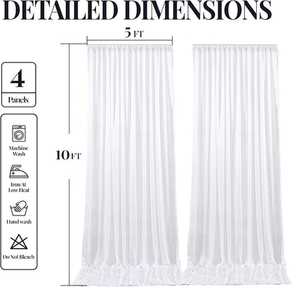 20x10ft White Glitter Backdrop Curtain - Image 9
