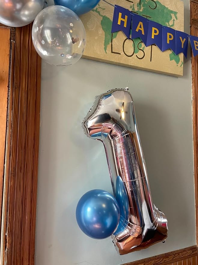 Number Balloons 14 Balloon 40 inch Silver - Image 4