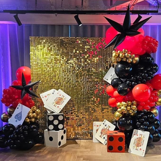 HILAVO Red Black and Gold Balloons - Image 3