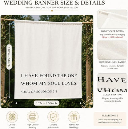 Chumia Christian Wedding Banner I Have Found The One Whom My Soul Loves Song of - Image 2