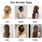 8 Pack Neutral Flat Hair Clips for Women – Large No-Slip Claw Barrettes in Cream, Blonde, Mustard Yellow & Light Brown,Shiny Finish Strong Hold for Thick & Thin Hair