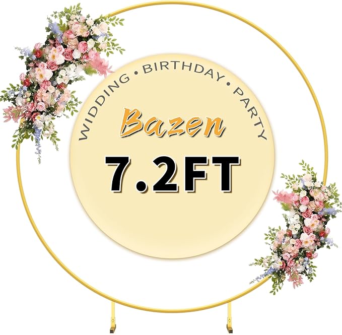 Bazen Round Arch Backdrop Stand Metal 7.5FT Wedding Circle Backdrop Stand | The by Bazen