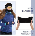 SATINIOR 12 Pcs Winter Neck Gaiters Fleece Neck Warmer Drawstring Thermal Face Scarf Ear Warmers Headband Head Wrap Ear Muff