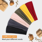 Workout Headbands for Women Wide Non Slip Super Soft Sports Hairbands 6 Pack Trendy Elastic Head Bands Fashion Yoga Summer Hair Accessories