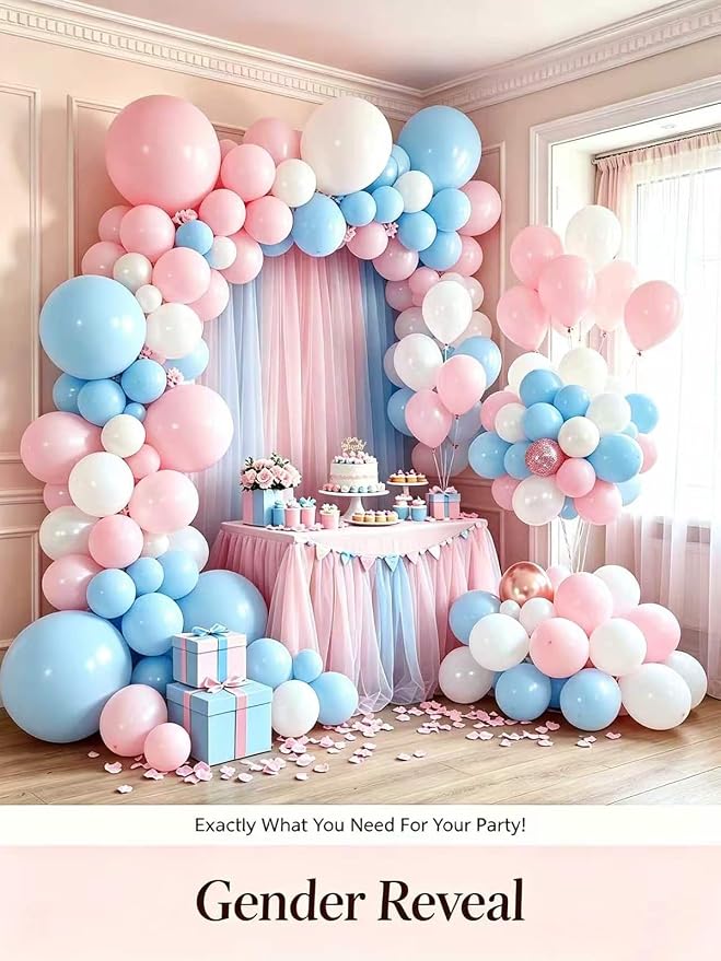 Pink Balloons 125 Pcs Different Sizes of 18 12 10 5 Inch Pastel Baby Soft Pink - Image 2
