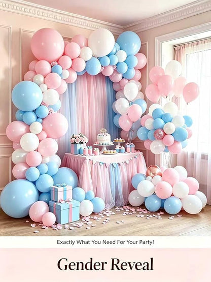 Pink Balloons 125 Pcs Different Sizes of 18 12 10 5 Inch Pastel Baby Soft Pink - Image 2