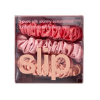 SLIP Amazon Exclusive Skinny Scrunchies: Anti-Crease, Anti-Breakage Slipsilk™ Design Protects Delicate Hair | Includes 3 Pure Silk Scrunchies, Sherbet