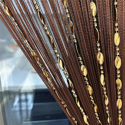ave split 100cmX200cm Decorative Door String Curtain Beads Wall Panel Fringe - Image 8