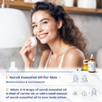HIQILI Neroli Essential Oil 3.38 Fl Oz, Pure Natural Neroli Oil for Skin, Diffuser, Includes 10ML Travel Bottle - 100ML