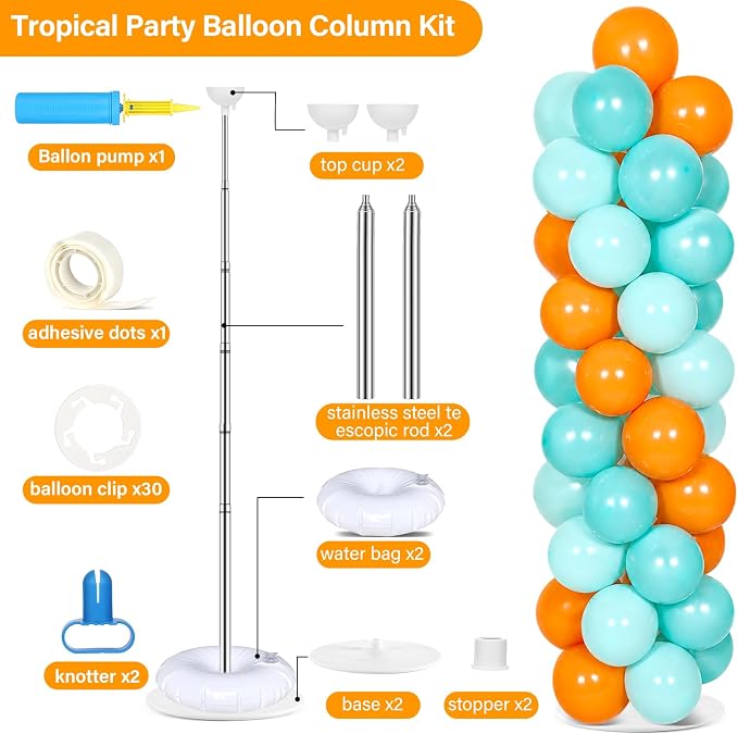 2 Sets Adjustable Balloon Column Stand Kit - Image 2