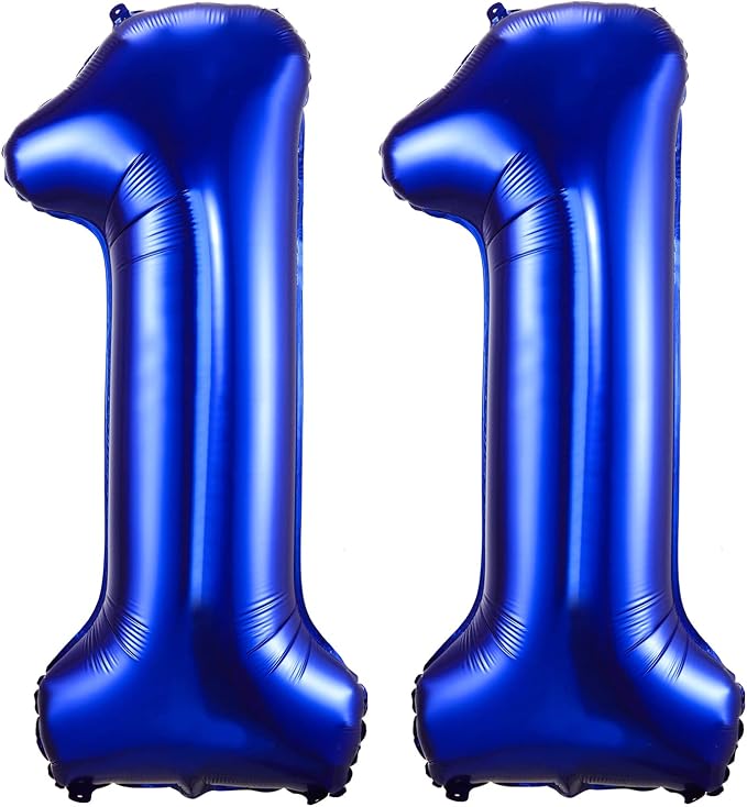 Navy Blue 11 Balloon Numbers, 40 Inch Dark Blue 11 Birthday Balloons Large Foil by BBPOOL
