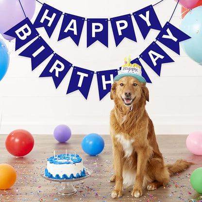 Pre-Strung Navy Blue Happy Birthday Banner Signs Party Decorations - Image 7