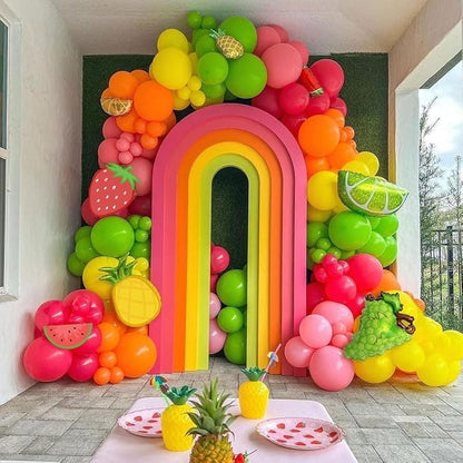 Fruit Balloon Garland Arch Kit Pink Rose Red Yellow Green Orange Balloons | - Image 4
