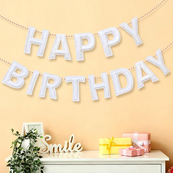 Felt Happy Birthday Garland Rainbow Banner Reusable Happy Birthday Sign Party - Image 4