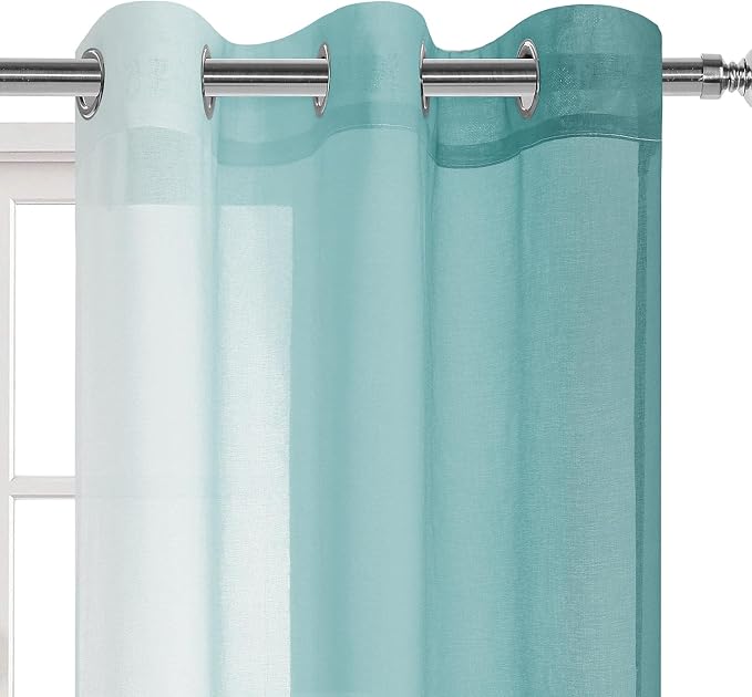 DWCN Ombre Short Sheer Curtains - Image 2
