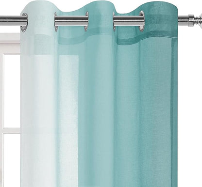 DWCN Ombre Short Sheer Curtains - Image 2