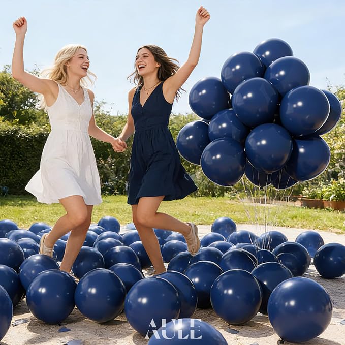 AULE 50Pcs Latex 12 Inch Navy Blue Balloons | Helium Party Happy Birthday - Image 3