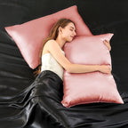 INFIIXSO Mulberry Silk Pillow Cases King Size Set of 2, Silk Pillowcase with Hidden Zipper 20"x36", Extraordinary Smooth and Soft Pillow Case for Hair and Skin(Blush Pink, 2 Pack)