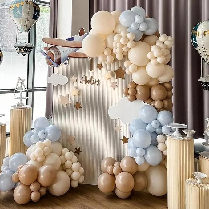 Voircoloria 130pcs White Sand Balloons Garland Arch Kit, 18 12 10 5 Inch | - Image 5