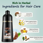Brown Hair Dye Shampoo, Instant Hair Color for Women Men, Colors in Minutes, Long Lasting Coconut Dye Shampoo, Champu Para Canas 16.90 Fl Oz