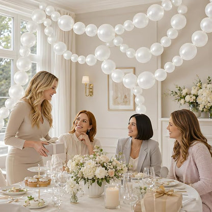 Pearl White Linking Balloons - Image 4