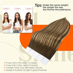 Full Shine Balayage Hair Extensions Tape in 12Inch Tape in Extensions Real Human Hair Color 4 Medium Brown Ombre 24 Honey Blonde Highlight 4 Brown Seamless Skin Weft Tape ins 30Gram 20Pcs