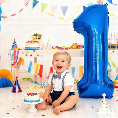 40 Inch Navy Blue 10 Balloon for 10th Birthday Party, Helium Giant Foil Number - Image 4