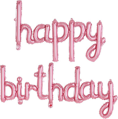 Happy Birthday Balloons Banner Foil Letters Balloons Connected, Personalized by TOTAFAM