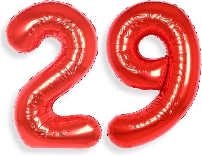 AULE 40 Inch Red 29 Balloon Number Foil 0-9 Birthday Big Numbers | Birthday by AULE